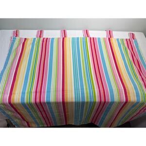 Your Zone Tab Curtains 4 Panels 39x78" Multicolor Stripe Cotton Boho Fiesta